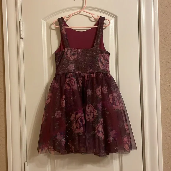 Burgundy Girl’s Dress - Picture 2 of 4
